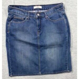 Levis Womens Denim Jean Skirt Size 10 Blue Straight Pencil Classic